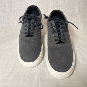 Polo Ralph Lauren Vaughn Shoes. Men’s 8.5 Charcoal Grey Canvas Lace-up. …